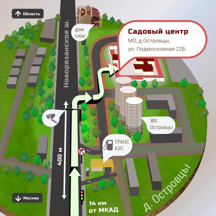 Островцы карта московская область